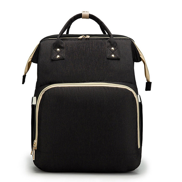 2-in-1 nappy backpack black