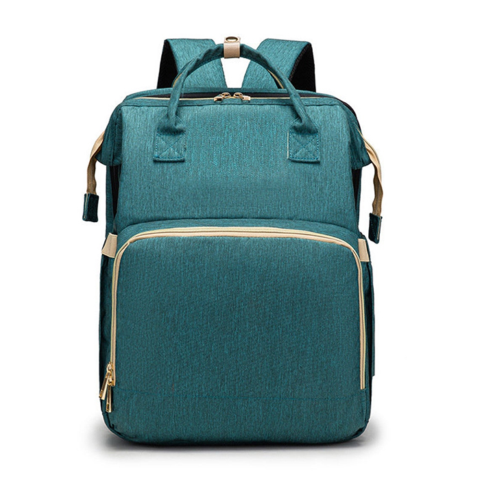 2-in-1 nappy backpack green