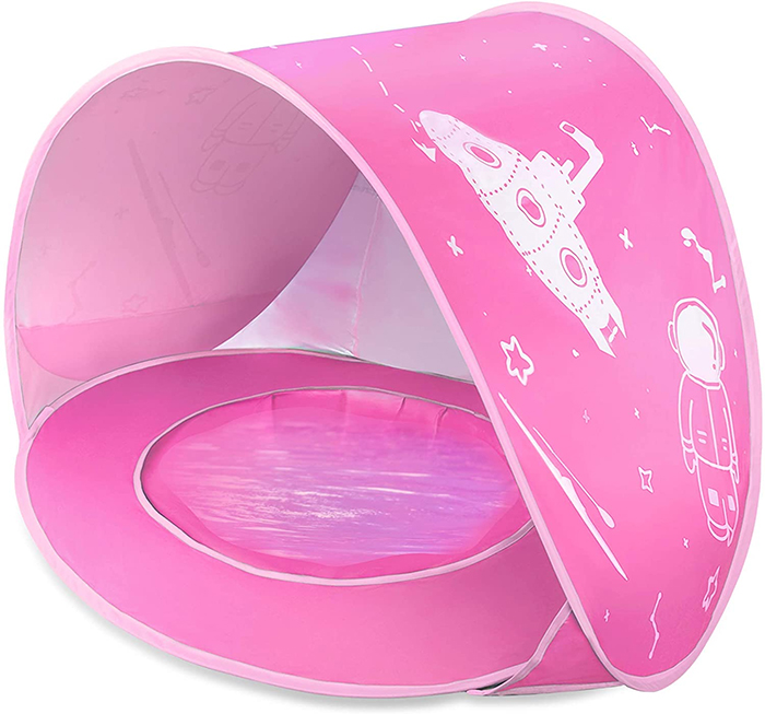 baby pool beach tent pink