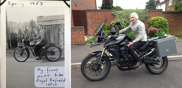 comparison images grandma bike 59 years apart