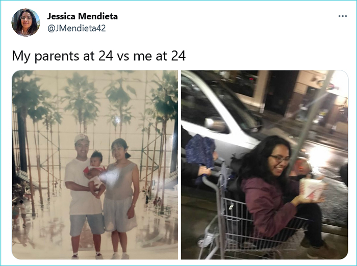 generational comparison twitter challenge jessica mendieta