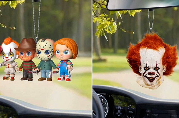 Hanging Rear-View Mirror Horror Ornaments