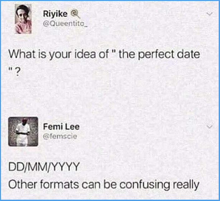 savage answers perfect date format