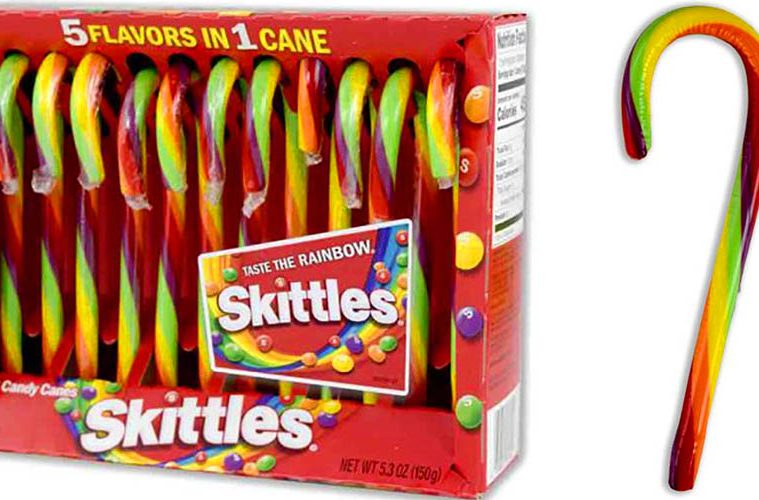 Skittles candy canes