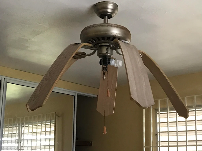summer heatwaves melting ceiling fan