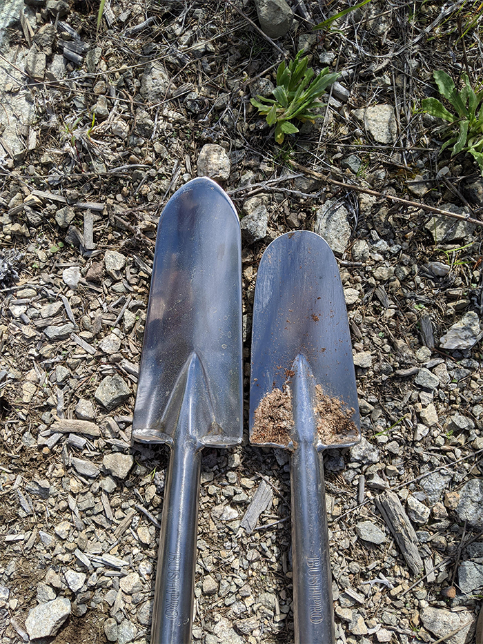 worn down over time overused shovel